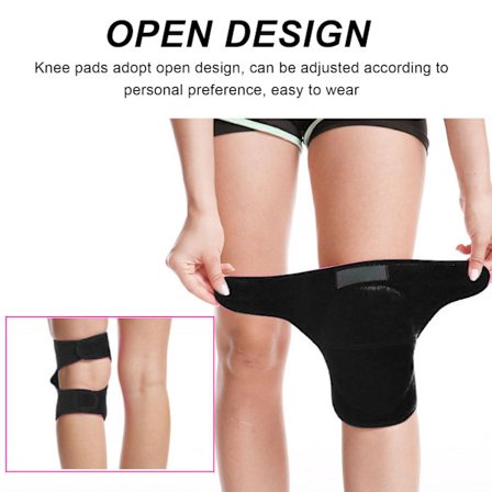 Skyddande Knäskydd Tjock Svamp Anti-Fall Anti-Halk Knäskydd för Bergsklättring Cykling Basketboll Svart M