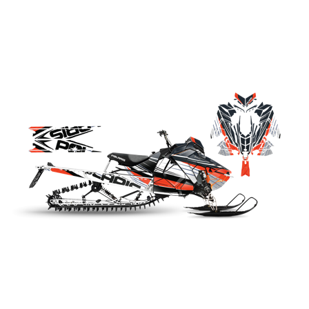 Dekalkit SweTown Waverunner Orange - Polaris Axys 800 Rush XCR 2017-2018