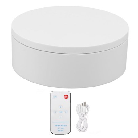 Roterende Display Stand Hvid Fjernbetjening 3kg Bæreevne Automatisk 13cm Diameter
