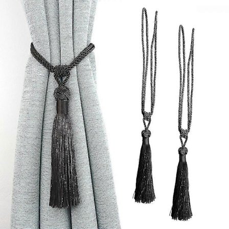 2 stk. Gardin Tiebacks Kvaster, Håndlavede Gardin Holdbacks Reb Gardin Tie Håndlavede Gardin Holdbacks Til Hjemmekontor Vindue PLS