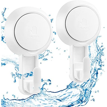 Lot 2 Crochet Ventouse Mural Puissante 5KG, Crochet Vacuum Plast