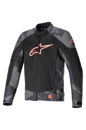 Motorradjacke Alpinestars T-SP X Superair Grau/Tarnfarbe/Rot Fluo M