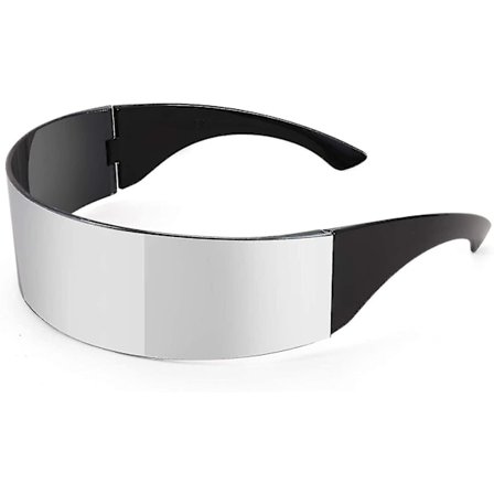 80'er Futuristic Visor Cyber Solbriller Mænd Kvinder Futuristic Punk Style Cosplay