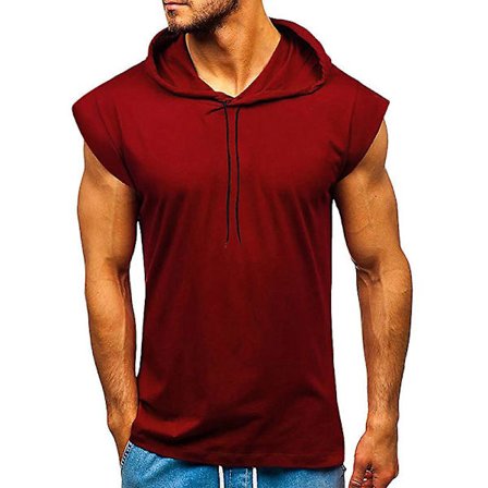 Herrarnas Kortärmad Hoodie Gym Sport T-shirt Tank Tops