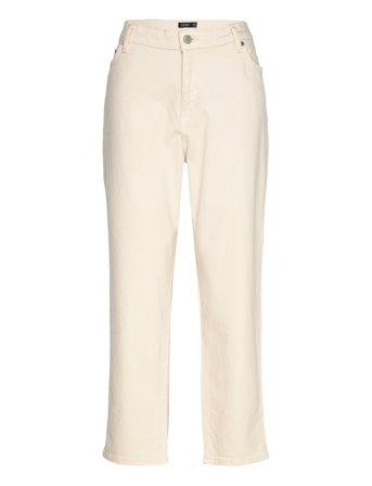 High-Rise Straight Ankle Jean Cream Lauren Women