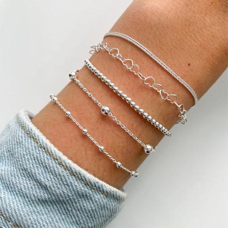 5 kpl / set Fashion monikerroksinen lukittuva sydämen geometrinen ketju A2