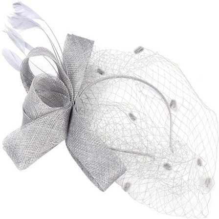 Retro Fascinator med Slør Dame Fascinator Lille Fest Hat Cerem