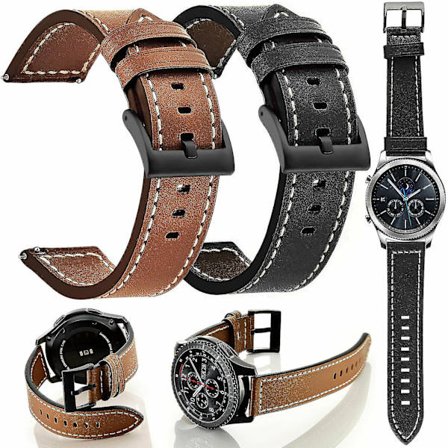 Samsung Gear S3 Classic S3 Frontier klockarmband, svart för Galaxy Watch 46 mm, unisex