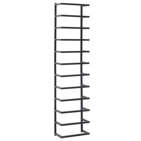 Vidaxl Handdukshängare Svart 24x12x96 Cm Stål Svart
