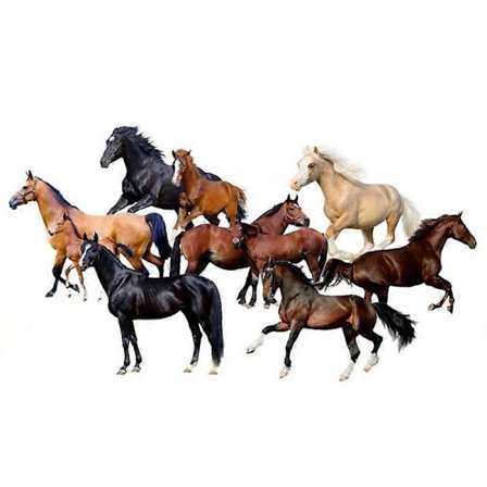 Hestemønster Vægkunst Klistermærke Stue Soveværelse Hjemmekontor Dekoration Mærkat