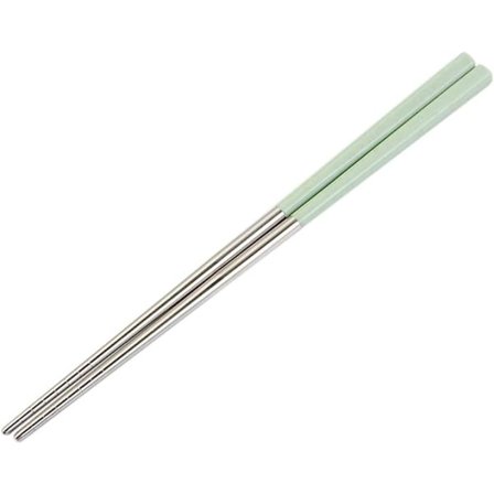 Rostfria matlagningspinnar med halkfritt handtag (grön, 23 cm)