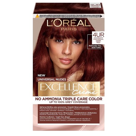 L'Oréal Paris Excellence Universal Nudes Dark Red 030 1 stk, Hår, Hårfarve, Permanent Hårfarve