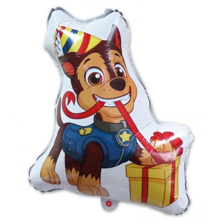 Paw Patrol Chase Kalas dannet folieballong stor