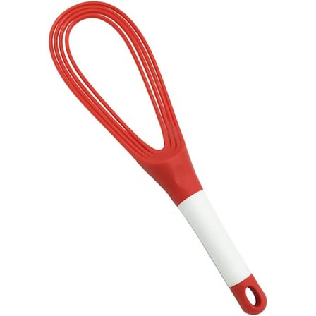 2 stk. 29CM Twist Piskeris, Plastik Køkken Flad Ballon Piskeris Tyk Tråd Ægpisker Pisker til Madlavning Blanding Piskning Omrøring, Rød