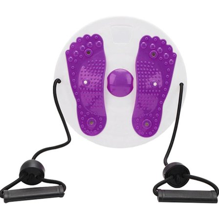 Twist Waist Disc Board, Justerbar Twisting Disc med handtag, Midjetrimmande Balansrotationsskiva med massagefotsulor, Lila