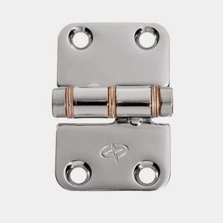 Reibungsscharnier Roca, 59 x 38 mm, mit umgekehrter Öffnung, 110°, Edelstahl - Boot