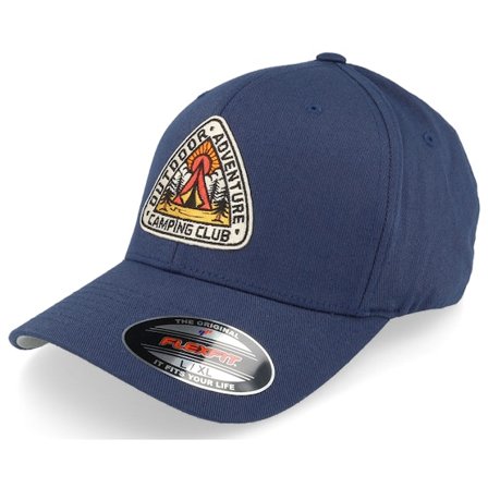 Wild Spirit - Blau flexfit Cap - Camping Adventure Navy Flexfit @ Hatstore