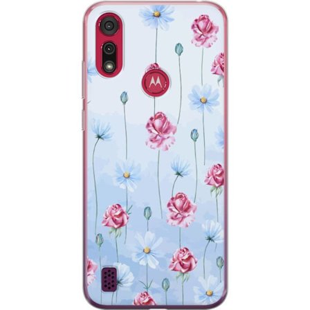 Kompatibel Mobilcover til Motorola Moto E6s (2020) Petal Reverie Sky Blue