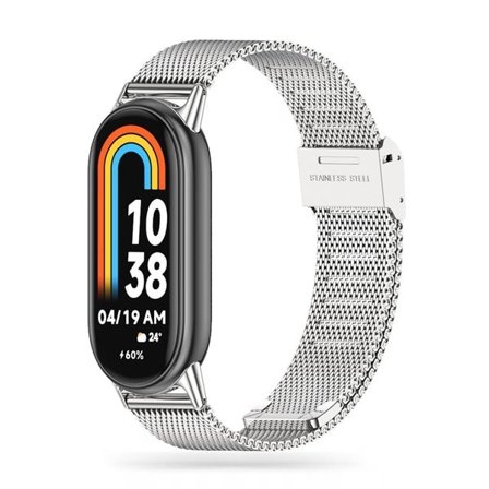 Tech-Protect MilaneseBand-rem for Xiaomi Smart Band 8 / 8 NFC - Sølv