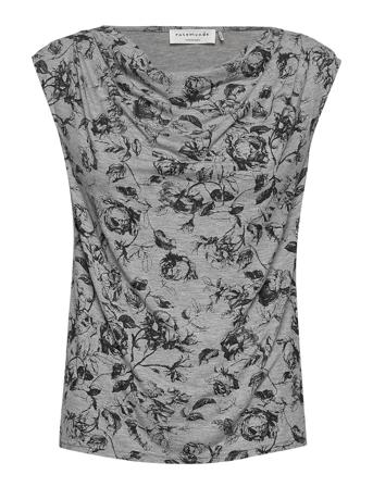 Viscose T-Shirt Bluse Ærmeløs Grå Rosemunde