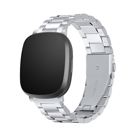 Metallarmband 3-länkar till Fitbit Versa 3/Sense – Silver | Armband Från Yedi