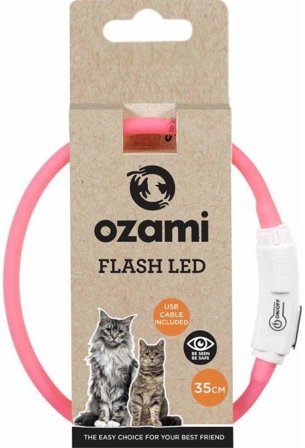 Ozami Halsband Flash Led Rosa 35 cm - Ozami