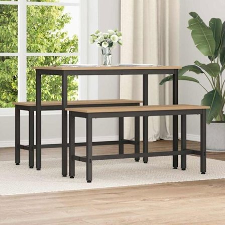 Banc Vidaxl Matsalsbänk Ek hantverk 100 x 32,5 x 48,5 cm