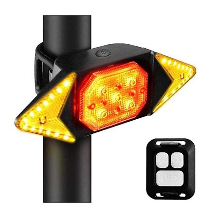 Cykellygte Blinklys, USB Genopladelig Trådløs Fjernbetjening