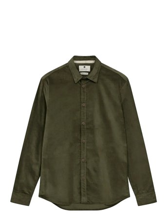 Anerkjendt Akleif Solid Cord Shirt - Khaki green - M