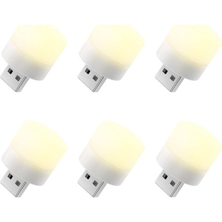 Mini USB-nattlampa, kompakt LED-lampa, bärbar belysning, Ambie