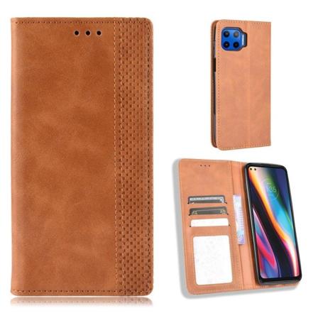 Bofink Vintage Motorola Moto G 5G Plus nahkakotelo - Ruskea Brown