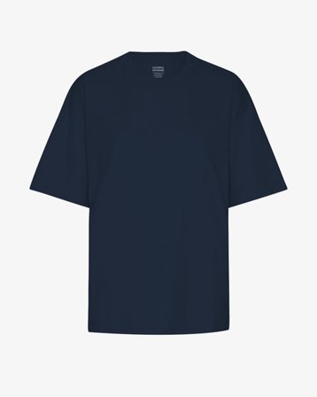 Oversized Organic T-Shirt - Navy Blue - Female - XS