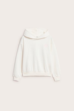 Kappahl | Hoodie med tryck Offwhite 146/152 | Offwhite