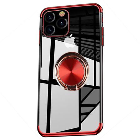 TG Käytännöllinen ja tyylikäs kuori renkaalla - iPhone 11 Pro Max Punainen