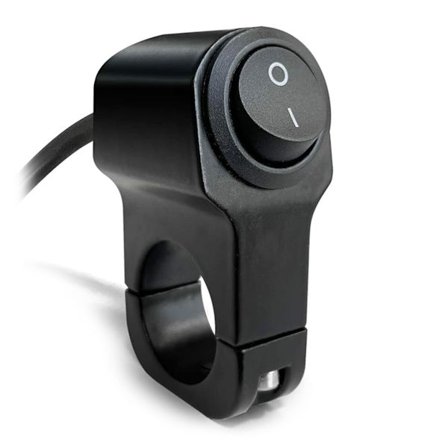 Universalmontert LED-hovedlys på/av-bryter med knapp 7/8-tommers for motorsykkel