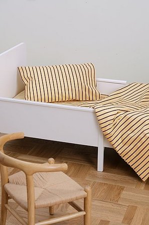 Jotex - Mini Sengesæt Tremmeseng Økologisk Gul/brun - SIMA - Køb Sengetøj til børn hos Jotex