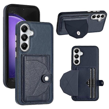 YB Leather Coating Series-4 for Samsung Galaxy S23 FE Telefon Kort Etui Lær+TPU Deksel