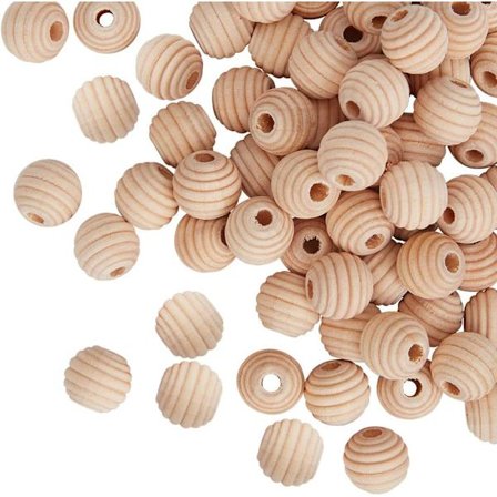 200 stk ubehandlede runde treperler i bikubeform, ubehandlede