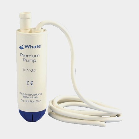 Sukelluskelpoinen sähköinen pentteripumppu Whale Premium Submersible with filter, 24 V, 9.75 l/min 3 m:ssä. 11.75 l/min 1 m:ssä. 13 l/min 0 m:ssä, 3/8