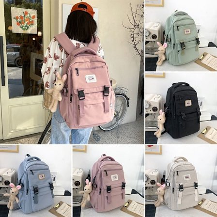 Vandtæt nylon Rejsetaske Skoletaske pink