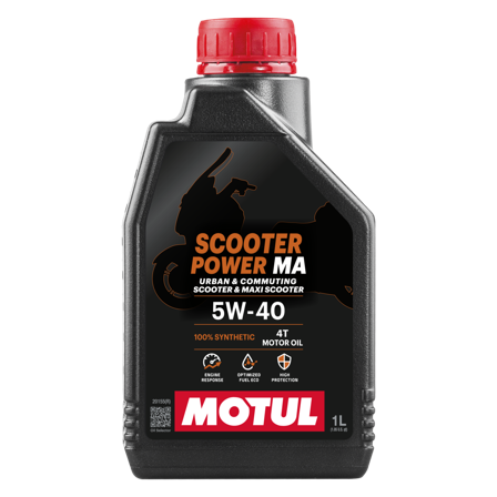Olja 4T Helsyntetisk Motul Scooter Power 5W40