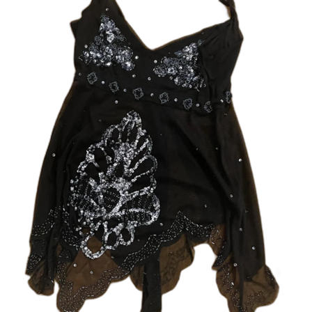 Svart glittrig topp med paljetter