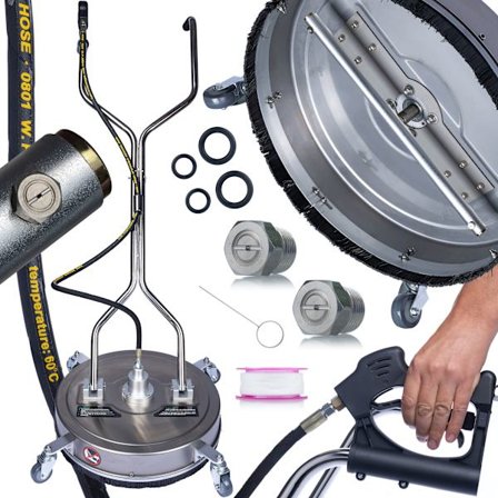 T-Racer 21 SteelSpin Højtryksbørste – 3200 PSI | 53 Cm | 4 Roterende Dyser | 3/8" Quick Connect