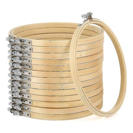 14 stk 6 tommers broderirammer i bulk, ring for broderi og