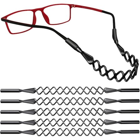 Brillestrop til børn, skridsikker brillestrop til børnebriller og solbriller - 5 stk. silikone brillestrop til børn til udendørs brug