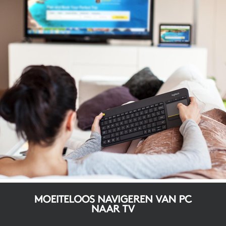 Logitech Wireless Touch Keyboard K400 Plus - tastatur - QWERTY - US International - svart Inn-enhet