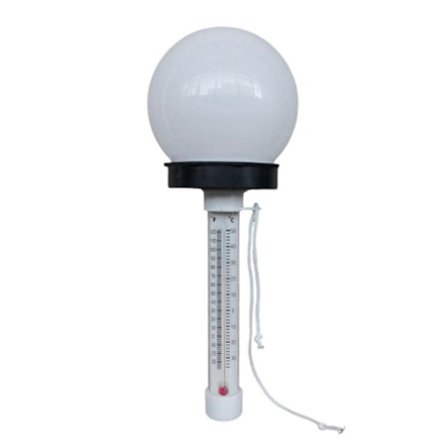 Pooltermometer Flytande Pooltermometer med Solcellsdriven LED-lampa för Pool Damm Spa Badtunna W