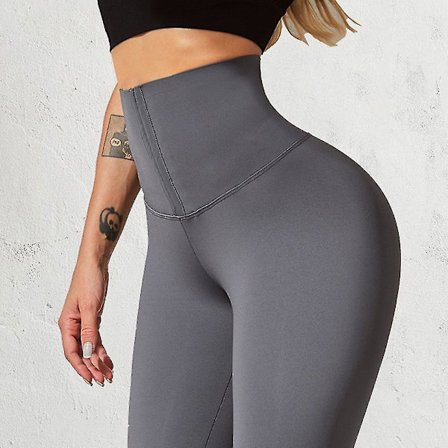Leggings Dam Bastu Byxor Fitness High Waist Leggings Waist trainer Body Shaper Push Up Leggings Gym Yoga Leggings Shapewear,grå
