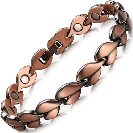 Dam rena koppar magnetiska armband med Acsergery 3 spänne lätt att justera med Acsergery present