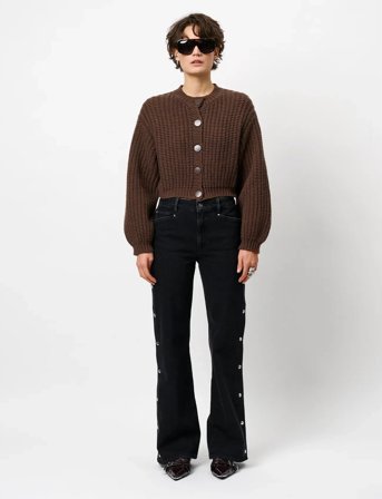 Dante6 Dante6-Zinnia Chunky Wool Cardigan - Brown - S